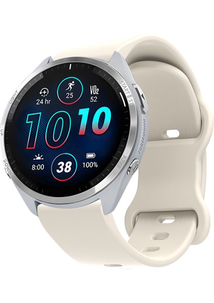 Evrensel 22 mm Silikon Saat Kayışı Düz Renk Şeklinde Tokalı Yedek Bant - Starlight (Yurt Dışından) indirimleri