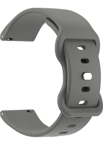 Evrensel 18 mm Düz Renkli Silikon Kayış Şeklinde Tokalı Akıllı Saat Kayışı - Uzay Grisi (Yurt Dışından) fiyatları