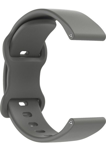 Evrensel 18 mm Düz Renkli Silikon Kayış Şeklinde Tokalı Akıllı Saat Kayışı - Uzay Grisi (Yurt Dışından) modelleri