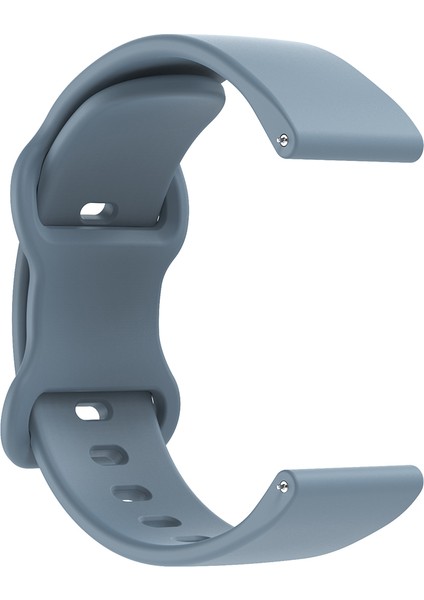 Evrensel 22 mm Silikon Saat Kayışı Düz Renk Şeklinde Tokalı Yedek Bant - Kaya Mavisi (Yurt Dışından) fırsatları