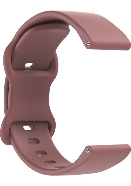 Evrensel 22 mm Silikon Saat Kayışı Düz Renk Şeklinde Tokalı Yedek Bant - Mor Pus (Yurt Dışından) fırsatları