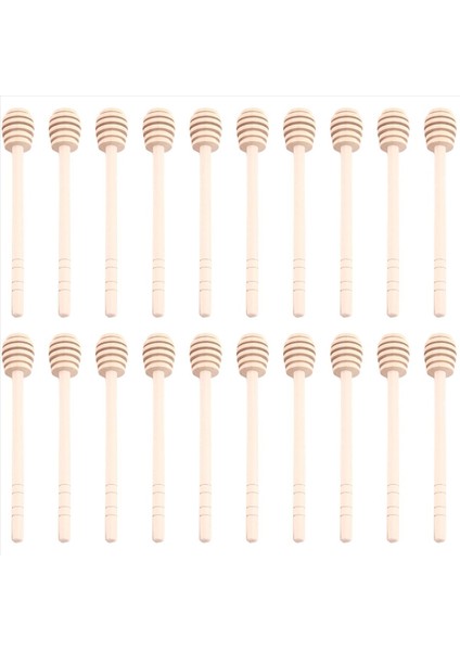 20 Adet 6 Inç Taşınabilir Ahşap Reçel Bal Kepçe Bal Çubuğu Bal Reçeli Jar Pot Dağıtım (Stil 2) (Yurt Dışından)