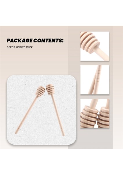 20 Adet 6 Inç Taşınabilir Ahşap Reçel Bal Kepçe Bal Çubuğu Bal Reçeli Jar Pot Dağıtım (Stil 2) (Yurt Dışından) indirimleri