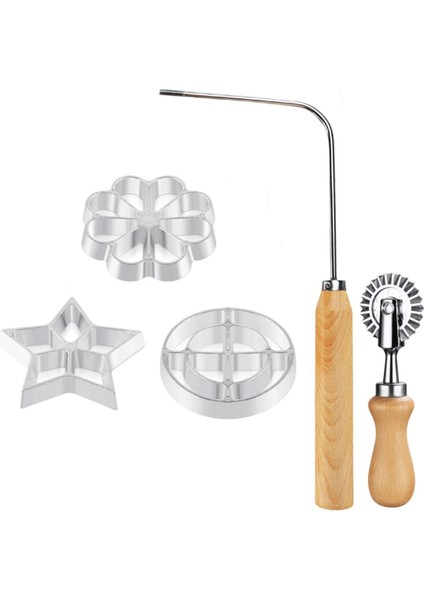 Rozetler Timbale Seti, Lotus Çiçek Bunuelos Kurabiye Maker Makarna Kesici Tekerleği, Huni Kek Maker Kiti (Yurt Dışından)