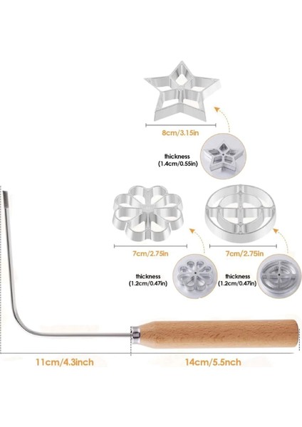 Rozetler Timbale Seti, Lotus Çiçek Bunuelos Kurabiye Maker Makarna Kesici Tekerleği, Huni Kek Maker Kiti (Yurt Dışından) fiyatları