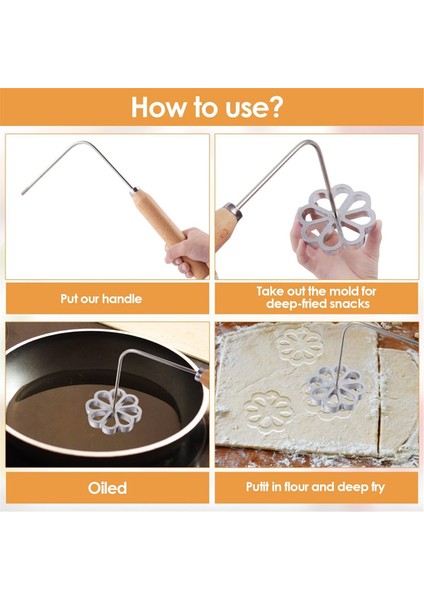 Rozetler Timbale Seti, Lotus Çiçek Bunuelos Kurabiye Maker Makarna Kesici Tekerleği, Huni Kek Maker Kiti (Yurt Dışından) indirimleri