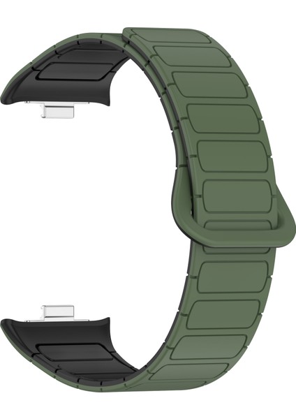 Xiaomi Akıllı Bileklik 9 Pro/akıllı Bileklik 8 Pro/redmi Watch 4 Manyetik Saat Kayışı Için Silikon Bant - Ordu Yeşili + Siyah (Yurt Dışından) modelleri