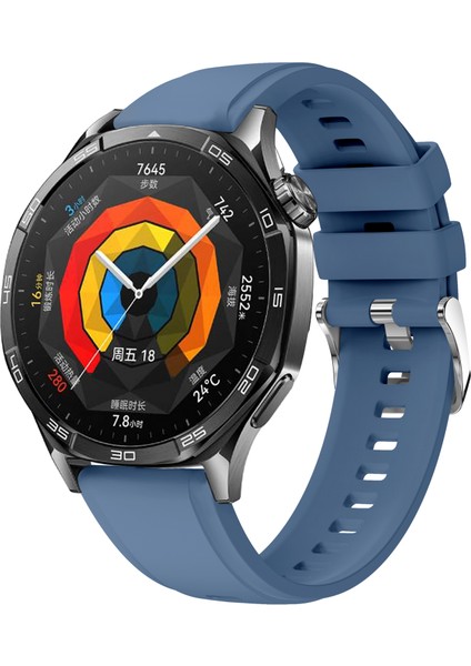 Xiaomi Watch S4 Sport/redmi Watch 5 Active Saat Bandı Için Gümüş Tokalı 22 mm Silikon Kayış - Mavi (Yurt Dışından) fırsatları