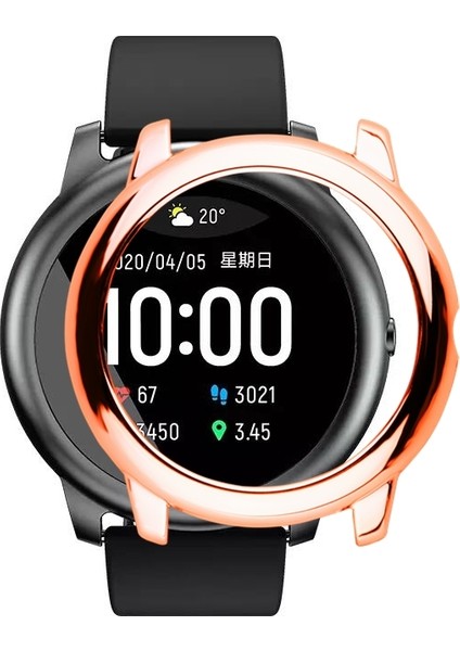 Xiaomi Haylou Solar LS05-GÜL Altın Için Pc Elektroliz Sert Kılıf Darbeye Dalı Akıllı Saat Çerçeve Kapağı (Yurt Dışından)