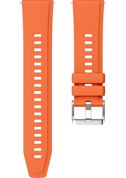 Xiaomi Watch S4 Sport/redmi Watch 5 Active Saat Bandı Için Gümüş Tokalı 22 mm Silikon Kayış - Turuncu (Yurt Dışından) modelleri