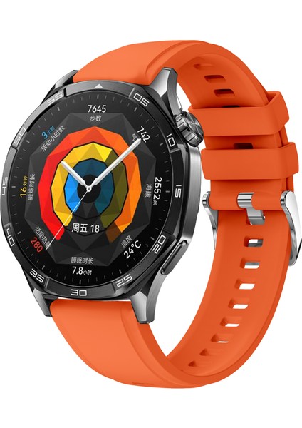 Xiaomi Watch S4 Sport/redmi Watch 5 Active Saat Bandı Için Gümüş Tokalı 22 mm Silikon Kayış - Turuncu (Yurt Dışından) fırsatları