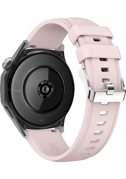 Xiaomi Watch S4 Sport/redmi Watch 5 Active Saat Bandı Için Gümüş Tokalı 22 mm Silikon Kayış - Pembe (Yurt Dışından)