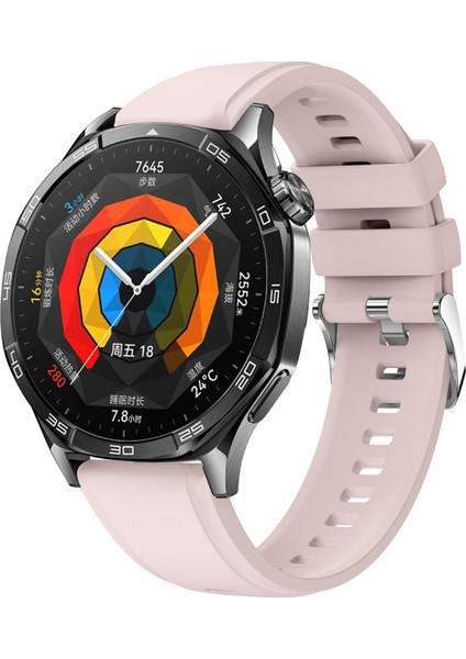 Xiaomi Watch S4 Sport/redmi Watch 5 Active Saat Bandı Için Gümüş Tokalı 22 mm Silikon Kayış - Pembe (Yurt Dışından) fırsatları