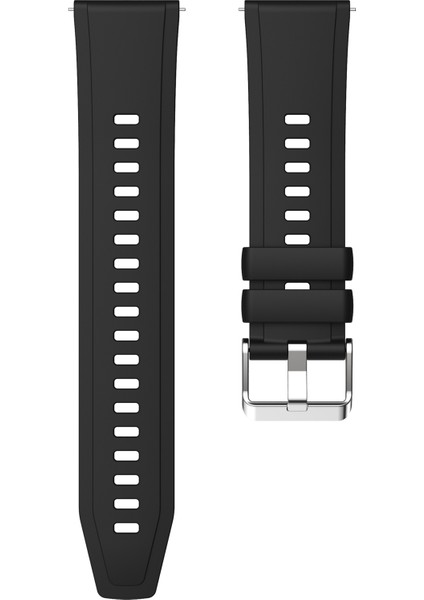 Xiaomi Watch S4 Sport/redmi Watch 5 Active Saat Bandı Için Gümüş Tokalı 22 mm Silikon Kayış - Siyah (Yurt Dışından) modelleri