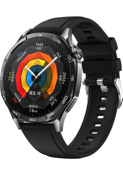 Xiaomi Watch S4 Sport/redmi Watch 5 Active Saat Bandı Için Gümüş Tokalı 22 mm Silikon Kayış - Siyah (Yurt Dışından) fırsatları