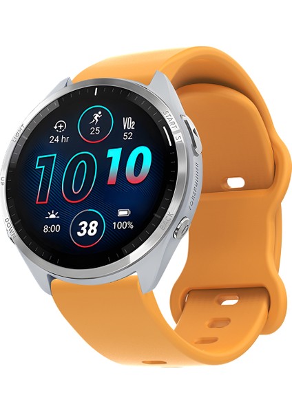 Evrensel 22 mm Silikon Saat Kayışı Düz Renk Şeklinde Tokalı Yedek Bant - Sarı (Yurt Dışından) indirimleri