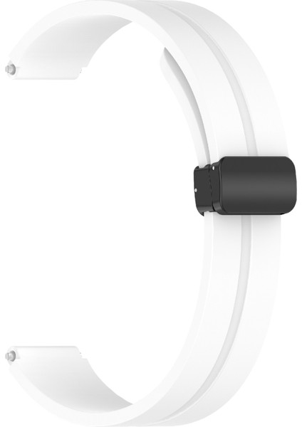 12 mm Silikon Saat Kayışı Manyetik Katlanır Tokalı Bilek Kayışı - Beyaz (Yurt Dışından) indirimleri