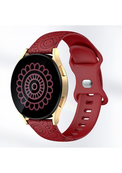 Carven Desenli Silikon Bileklik Kayışı Evrensel Akıllı Bileklik Bandı 20MM - Kırmızı (Yurt Dışından) modelleri