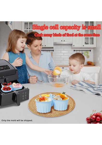 3pcs Buğulanmış Yumurta Kalıbı 3 Izgaralar Hava Fritöz Pişirme Kupası Yeniden Kullanılabilir Yapışmaz Cupcake Kalıp Dıy Silikon Muffin Tavası Mikrodalga (Yurt Dışından) fiyatları