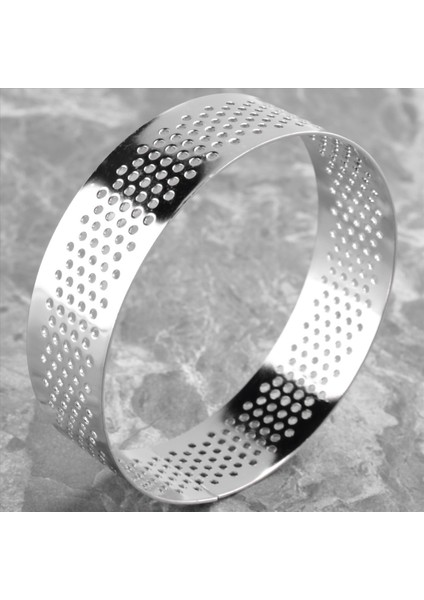 Kek Halkası Kalıpları, 6pcs Paslanmaz Çelik Gözenekli Tart Halkası, Delikli Pasta Kek Halkası Kalıp, Delikli Kek Köpüğü 7cm (Yurt Dışından) modelleri