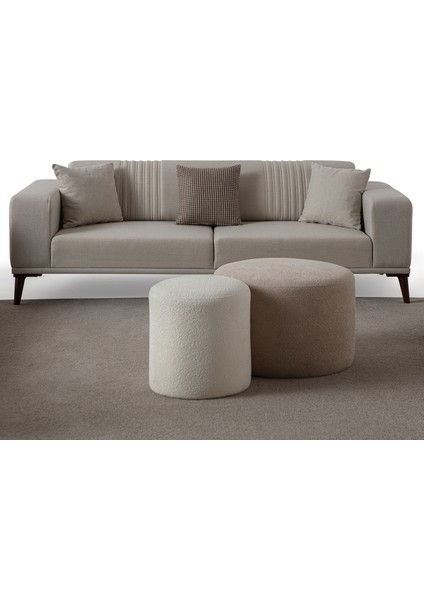 Regnar 3'lü Koltuk Krem modelleri