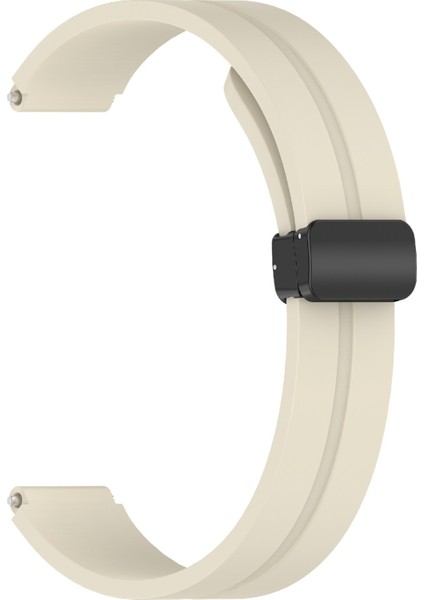 12 mm Silikon Saat Kayışı Manyetik Katlanır Tokalı Bilek Kayışı - Kayısı (Yurt Dışından) indirimleri