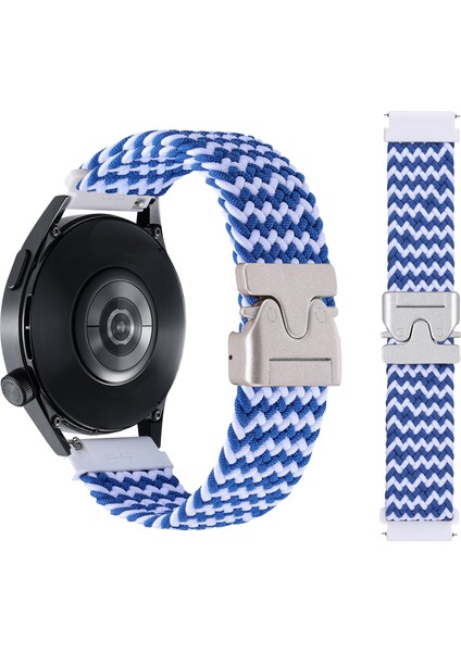 22 mm Evrensel Bileklik Paraşüt Tokalı Naylon Örgülü Akıllı Saat Bandı-Wave Mavi ve Beyaz (Yurt Dışından) indirimleri