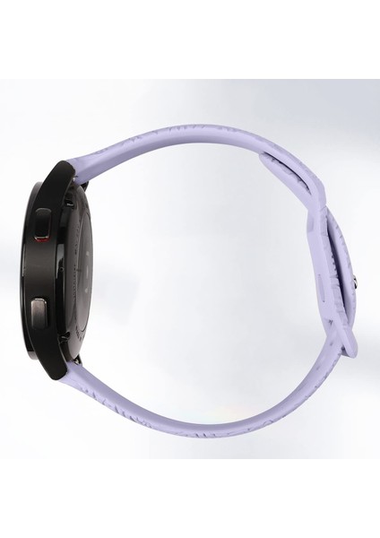 Oyma Desenli Silikon Bileklik Kayışı Evrensel Akıllı Bileklik Bandı 20 mm - Mor (Yurt Dışından) fırsatları