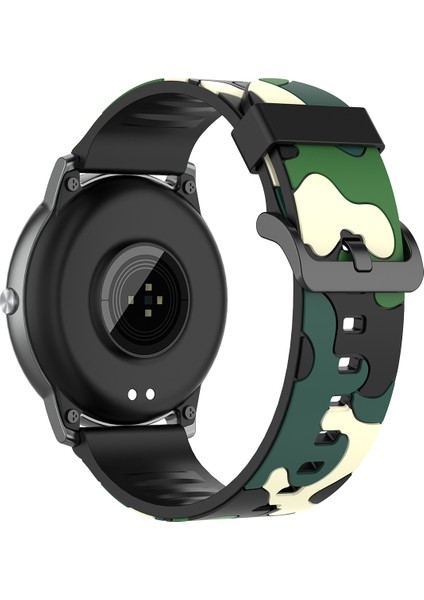 Xiaomi Haylou Solar LS05 Için 22 mm Kamuflaj Epoksi Akıllı Saat Kayışı - Kamuflaj Yeşili (Yurt Dışından) modelleri