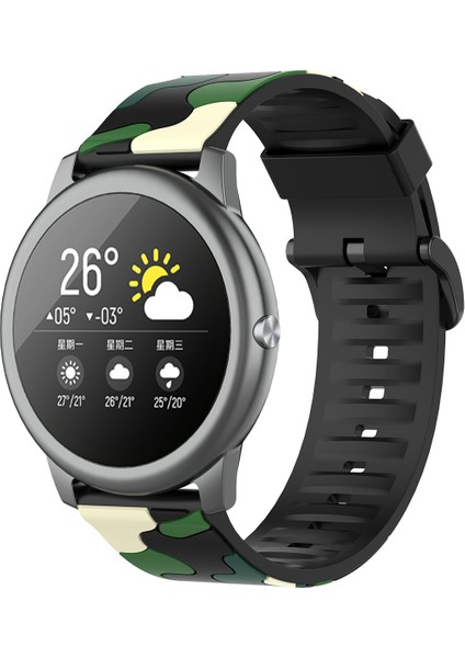 Xiaomi Haylou Solar LS05 Için 22 mm Kamuflaj Epoksi Akıllı Saat Kayışı - Kamuflaj Yeşili (Yurt Dışından) indirimleri