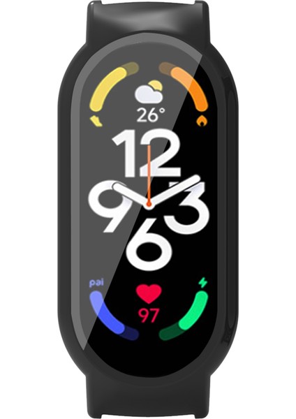 Xiaomi Mi Band 7/band 7 Nfc Saat Kılıfı ve Temperli Cam Ekran Koruyucu - Siyah (Yurt Dışından) fiyatları