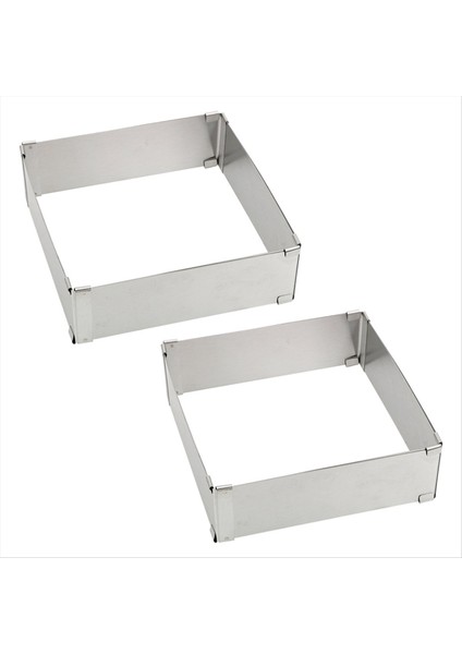 Bakeware Ayarlanabilir Musluk Halkası Tatlı Pişirme Aracı Paslanmaz Çelik Diy Kek Dekorasyon Kalıp Kare Kek Kalıp (Yurt Dışından)