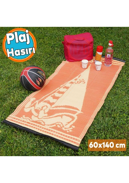 Hasır Halı Kilim Piknik Cami Park Plaj Bahçe Balkon Teras Kamp Outdoor Karavan Mat 60X140 cm Plastik