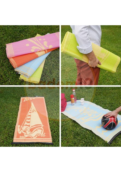 Hasır Halı Kilim Piknik Cami Park Plaj Bahçe Balkon Teras Kamp Outdoor Karavan Mat 60X140 cm Plastik fırsatları