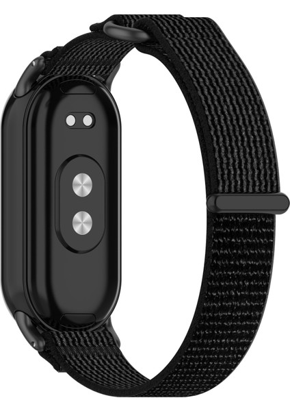 Xiaomi Akıllı Bileklik 9 Nfc/9/8 Nfc/8 Saat Kayışı Nefes Alabilir Naylon Spor Kayışı-Siyah+Gri (Yurt Dışından)