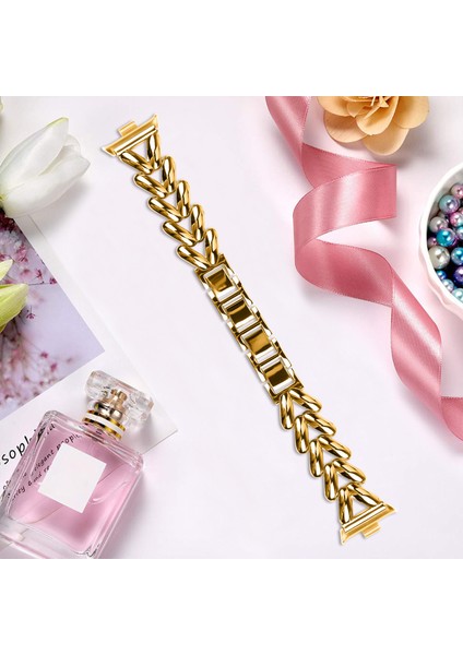 Xiaomi Akıllı Bileklik 8 Pro Için Çinko Alaşımlı Saat Kayışı Bükülmüş Metal Saat Kayışı Değişimi - Altın (Yurt Dışından) fırsatları