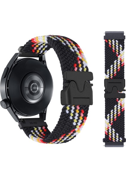 20 mm Evrensel Bileklik Paraşüt Tokalı Naylon Örgülü Akıllı Saat Kayışı - Siyah Gökkuşağı (Yurt Dışından) indirimleri