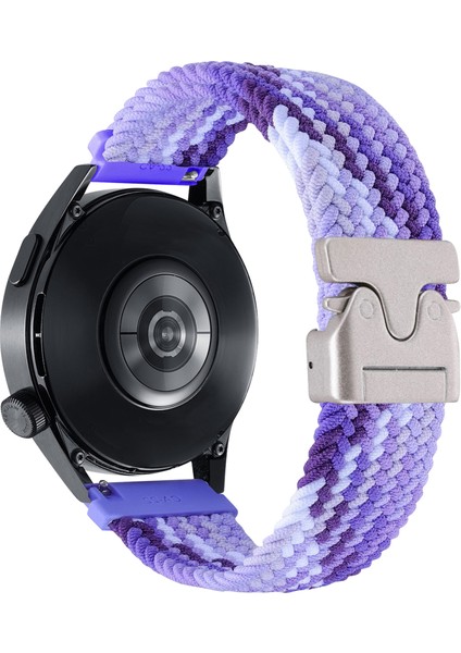 22 mm Evrensel Bileklik Paraşüt Tokalı Naylon Örgülü Akıllı Saat Kayışı - Renkli Mor (Yurt Dışından)
