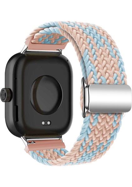 Xiaomi Akıllı Bileklik 8 Pro/redmi Watch 4 Döngülü Kayış Manyetik Tokalı Dokuma Saat Kayışı - Mavi + Pembe (Yurt Dışından)
