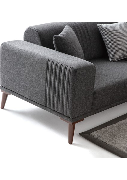 Regnar 3+1 Koltuk Takımı Antrasit indirimleri