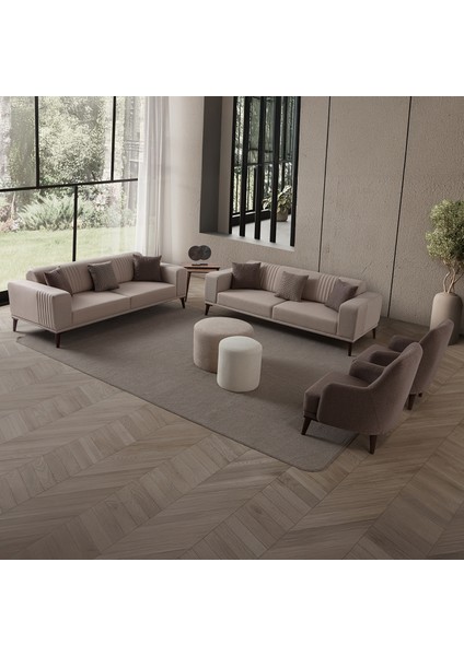 Regnar 3+1 Koltuk Takımı Sütlü Kahverengi modelleri