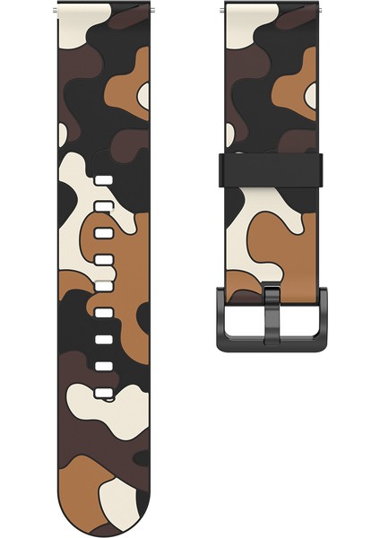 Xiaomi Haylou Solar LS05 Için 22 mm Kamuflaj Epoksi Akıllı Saat Kayışı - Kamuflaj Kahverengi (Yurt Dışından) fiyatları