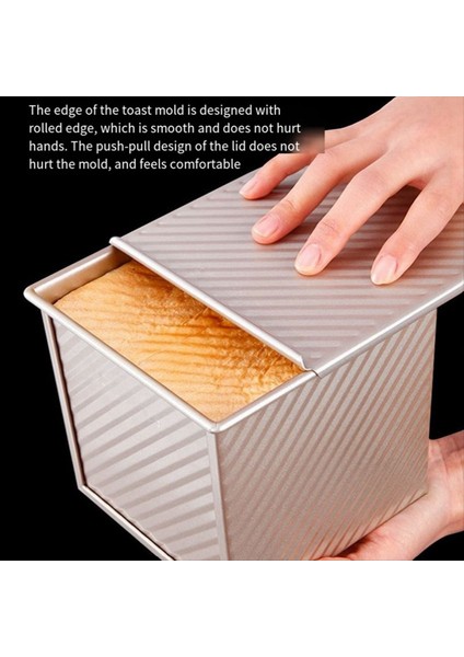 Kapaklı Mini Somun Tava, 0.55LB (250G) Hamur Kapasitesi Fırın Pişirme Için Yapışmaz Kare Tost Kutusu (Yurt Dışından) fırsatları