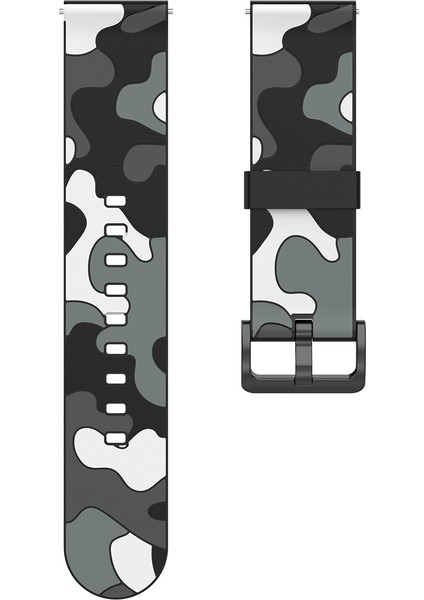 Xiaomi Haylou Solar LS05 Için 22 mm Kamuflaj Epoksi Akıllı Saat Kayışı - Kamuflaj Gri (Yurt Dışından) fiyatları