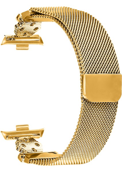 Xiaomi Akıllı Bileklik 8 Pro Milanese Bant Çiçek Paslanmaz Çelik Manyetik Örgü Saat Kayışı-Altın (Yurt Dışından) modelleri