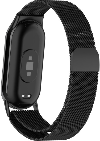 Xiaomi Akıllı Bileklik 8/8 Nfc/9 Nfc/9 Metal Saat Kayışı Örgü Stili Bilek Bandı-Siyah (Yurt Dışından)