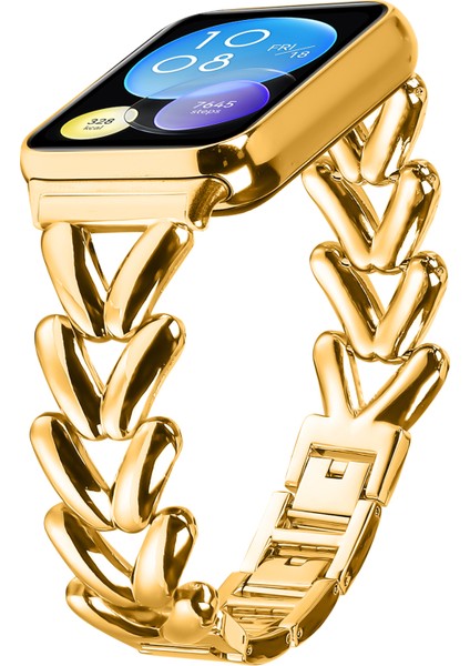 Xiaomi Redmi Watch 4 Için Çinko Alaşımlı Saat Kayışı Bükülmüş Metal Saat Kayışı Değişimi - Altın (Yurt Dışından) fiyatları