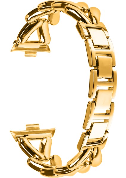 Xiaomi Redmi Watch 4 Için Çinko Alaşımlı Saat Kayışı Bükülmüş Metal Saat Kayışı Değişimi - Altın (Yurt Dışından) modelleri