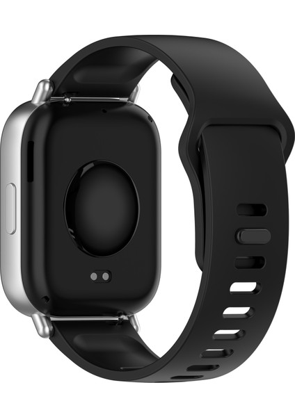 Xiaomi Redmi Watch 5 Active Silikon Saat Kayışı Renkli Tokalı Bilek Kayışı - Siyah (Yurt Dışından)