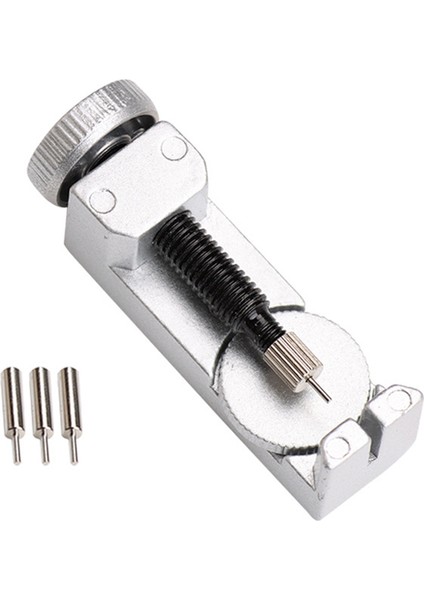Metal Saat Kayışı Bağlantı Pimi Çıkarıcı Saatçi Tamir Takımı 3 Ekstra Pimi ile - Gümüş (Yurt Dışından)
